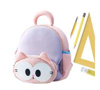Toddler Bag - 10.24x9 inch Preschool Backpack Cute Cat Purse Large Capacity Shoulder with Adjustable Straps | School Travel for Kindergarten, Daycare USA Girls, Purple, Consulte la descripción