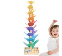 Toddler Ball Drop - Marble Building Block - Leaf Rolling Color Cognition Toy Early Education STEM Sorting Music Integration for 3-7 Years Toddler Learning Indoor Playroom Living Room