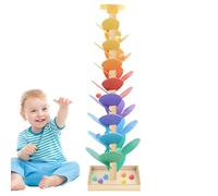 Toddler Ball Drop, Music Tree Rolling Ball Track Game, Leaf Rolling Color Cognition Toy Early Education STEM Sorting Music Integration for 3-7 Years Toddler Learning Indoor Playroom Living Room