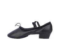 Toddler Ballet Shoes Jazz Dance Shoes Women Girls Salsa Latin Dancing Shoes Practice Ballet Ballroom Tango Shoe Professional Teachers Dance Sneakers(Leather Black,6)