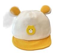 Toddler Baseball Hat | Soft Cotton Hat for Baby Toddler | Sun Protection Adjustable Headwear for 6-Month to 3-Year Boys Girls Sons Daughters Yellow