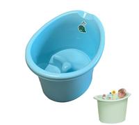 Toddler Bath Tub with Seat,Children's Bathtub 0-3 Years Old,Larger Bath for Bigger Kids at Bathtime (Blue)