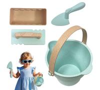 Toddler Beach Toys, Sand Box Castle Beach Set, Buckets Sand Toy with Shovels and Molds, Complete Sandbox Tool Kit with Mesh Carry Bag for Outdoor Play, Summer Travel, Park Adventures