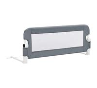 vidaXL Toddler Safety Bed Rail Grey 102x42cm Polyester Kids Nursery Rails