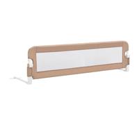 vidaXL Toddler Safety Bed Rail Taupe 150x42cm Polyester Kids Nursery Rail
