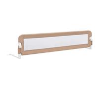 Toddler Bed Rail Taupe 180x42cm Polyester Kids Nursery Rails vidaXL