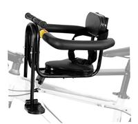 Toddler Bike Seat Bike Seat for Kids Front Mounted Child with Back Rest Foot Pedal Quick Release Button Adjustable Safety Belt Soft Seats for Children