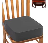 Toddler Booster Seat for Dining Chair,Booster Seats Adjustable Dual Retention Strap,PU Easy to Clean Detachable Washable Easy Cleaning,Cushion Non-Slip Bottom for Travel,Home,School,Camping(Grey)