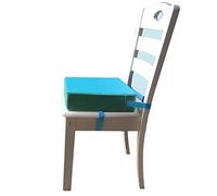 Toddler Booster Seat for Dining Chair with 2 Adjustable Straps Safety Buckle, Dining Table Thick Increasing Washable Cushion (Brown)