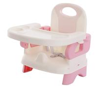 Toddler Booster Seat for Dining Table, Adjustable & Foldable Baby Booster Seat with Straps and Removable Tray, Safe & Portable Home Essentials for 8 Months to 4 Years