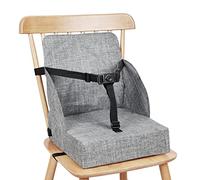 Toddler Booster Seat for Dining Table, Booster Seat for Table, 12.6x3.34 Inch Portable High Chair for Travel, HOSEASCA Compact Lightweight Travel Booster Seat with Adjustable Straps for Baby(Grey)