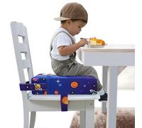 Toddler Booster Seat for Dining Table, Portable Booster Seat for Kitchen Chair, 4 Inch High-Density Foam Cushion with Adjustable Safety Straps and Non-Slip Bottom, Perfect for Kids Travel and Daily