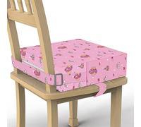 Toddler Booster Seat for Dining Table, Stronger Support Non-Slip Bottom Double Safe Straps Booster Seat Dining Toddler, Portable Travel Increasing Cushion (Pink)