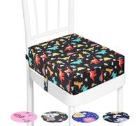 Toddler Booster Seat for Dining Table, Washable Thick Strong Support Portable Booster Chair for Toddlers Eating, Easy Cleaning Booster Seat Cushion Detachable with Fix Straps (Larger, 14.2*12.6*3.6in)