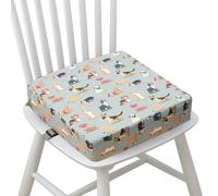 Toddler Booster Seat Non Slip Kid Booster Seat Cushion Toddler Boosters with Adjustable Safety Belt and Fastening Strap CushionDining Chair Pad Chair Increasing Cushions for Dining Table (Dog Squad)