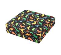 Toddler Booster Seat Portable Bottom Booster Seat, Strong Support Booster Seat Safe Non-Slip Booster Seat Pad with Cute Patterns Sponge Detachable Increasing Cushion for Children(Black)