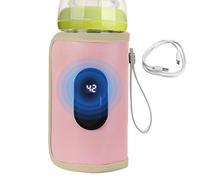 Toddler Bottle Warmer - Milk Heat Keeper with LCD Display | Memory Function, Milk Warmer for Warming Milk, Breastmilk for Home, Family Travel Tedious, Pink