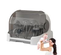 Toddler Bottles Storage Box, Portable Baby Bottle Holder, Dustproof Bottle Storage With Removable Drip Tray, Space Saving Baby Bottle Dryer Rack For Kitchen Home