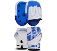 Toddler Boxing Set - Soft Boxing Gloves & Focus Pads for Ages 2-5 | Mini Training Kit for Boys & Girls | Safe, Non-Toxic Padding for MMA, Muay Thai & Kickboxing Practice (BLue/White)
