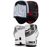 Toddler Boxing Set - Soft Boxing Gloves & Focus Pads for Ages 2-5 | Mini Training Kit for Boys & Girls | Safe, Non-Toxic Padding for MMA, Muay Thai & Kickboxing Practice (Black/White)