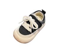 Toddler Boy and Girl's Slip On Sneakers Toddler Sneakers Little Kid Big Kid Shoes Canvas Sneaker Toddler Shoes Shoes with Lights Non Slip Soft Sole Flat Shoes (Black, 6.5 Toddler)