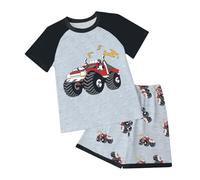 Toddler Boy Summer Clothes Boys Short Sleeved and Shorts Set Comfortable Soft Breathable and Stylish with Cartoon Prints Toddler Boy Summer Clothes (3-4 Years) Black