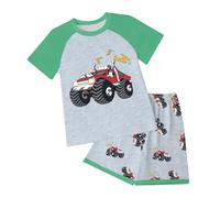 Toddler Boy Summer Clothes Boys Short Sleeved and Shorts Set Comfortable Soft Breathable and Stylish with Cartoon Prints Toddler Boy Summer Clothes (Light Green, 7-8 Years)