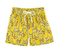 Toddler Boys Board Shorts Kids Swim Trunk Rubber Ducky Swimsuit Beach Shorts Swim Trunk for Child Teen Yellow Duck Animal Size from 2T to 12Y
