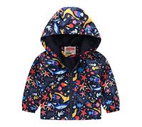 Toddler Boys Girls Casual Jackets Printing Cartoon Hooded Outerwear Zipper Coats Long Sleeve Windproof Coats Boys Outdoor Recreation Jackets Toddler Heavy Coats Boys Yellow