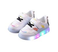 Toddler Boys Girls Light Up Shoes Lightweight Breathable Fashion Led Flashing Walking Running Sneakers for Kids Students Back to School Athletic Sport Basketball Soccer Tennis (Black, 7.5 Toddler)