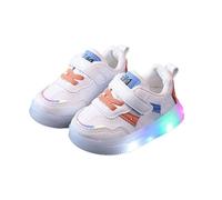 Toddler Boys Girls Light Up Shoes Lightweight Breathable Fashion Led Flashing Walking Running Sneakers for Kids Students Back to School Athletic Sport Basketball Soccer Tennis (Orange, 5.5 Infant)