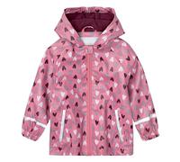 Toddler Boys Girls Outdoor Cute Animals Print Fleece Lined Raincoat Windbreakers for Kids Rain Jacket with Hood Sea Animals Printed Rainproof Jacket (Pink, 3-4 Years)