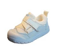 Toddler Boys Girls Trainers Wide Toe Box Baby First Walking Shoes Non-Slip Infant Sneakers Slip-on Soft Sole Indoor Outdoor Floor Slippers Kids Breathable Knitted Mesh Tennis Shoes Blue