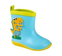 Toddler Boys Hiking Boots Size 9 Multicolor Rain Boots Dinosaur Print Non Slip Flat Rain Shoes (Blue, 8.5 Toddler)