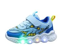 Toddler Boys Trendy Breathable Mesh Light Up Running Shoes with Assorted Colors Shoes Size 9 Big Kid Slip Shoes Blue