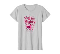Toddler Breast Cancer Small But Mighty Pink Supporter T-Shirt, Women, Silver, XXL