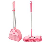 Toddler Broom And Cleaning Set, Kids Mop And Broom Set, Cute Cat Toddler Cleaning, Dustpan and Extendable Mop for Household Pretend Play Toys Gifts Style 1 Kids