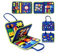 Toddler Busy Board for Toddlers: Sensory Montessori Toys for 1 2 3 4 Year Old Boys Girls Kids, Preschool Educational Toy Learning Motor Skill Toddler Activities, Birthday Gifts for Age 1-5 - Blue