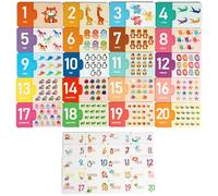 Toddler Cards Matching Toy, Numbers Letters Matching Cards Game, Counting Early Learning Toy Interactive for Car-Rides Home Kindergarten Travel Classroom