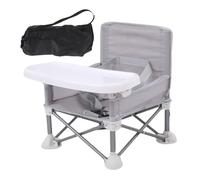 Toddler Chair, Baby Chair for Eating, Foldable Baby Feeding Chair with Storage Bag for Easy Storage Made of Metal and Fabric Materials, Baby Beach Chair for Outdoor Families (grey)