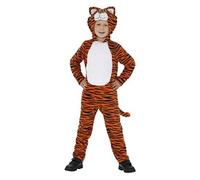 Toddler, Child & Teen Orange Striped Tiger Fancy Dress Costume with Tail