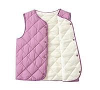 Toddler Children Kids Baby Boys Girls Winter Solid Coats Sleeveless Vest Jacket Outer Outwear Outfits Clothes Boys Winter Coat Size 14 (Purple, 8-10 Years)