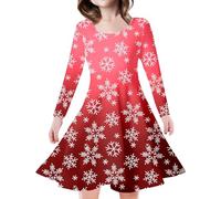 Toddler Christmas Dress,Long Sleeve Santa Claus Red Velvet Dress Dresses For Girls UK Elegant Fancy Outfits Angel Costume Mini Club Baby Girl Clothes Party Hat (Red,6-7 Years)