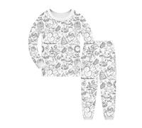 Toddler Christmas Pajamas Snowman Print Long Sleeves Button-Down Outfits Breathable Nights Sleepwear Fall Winter Clothes for Girls 10- Shorts Sleeves Shirt Satin Pjs