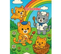 Toddler Colouring Book with Cute Cats (Ages 2-4): Big, Simple Cat Pictures to Colour - Fun Activity Book for Toddlers and Preschool Kids