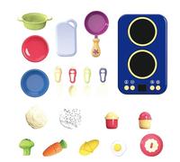 Toddler Cooking Set - Kitchen Role-Playing Toys with Sound and Light - Learning Toy Educational Interactive Pretending Game for Kids Birthday Children Boys Nursery Girls