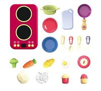 Toddler Cooking Set,Sound and Light Play Kitchen Cookware - Cartoon Interactive Educational Toy for Nursery Children Kindergarten Birthday Girls Kids
