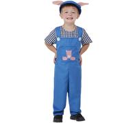 Smiffys Toddler Country Piggy Costume All In One & Hat, Boys Fancy Dress, Toddler Dress Up Costumes