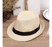 Toddler Cowboy Straw Sun Hat Baby Personalized Outdoor Protection Breathable Bucket Cap Girls Sunshade Braided Country Water Hat Summer Windproof Easter Beach Wide Brim (Multicolor4, 3-10 Years)