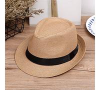 Toddler Cowboy Straw Sun Hat Baby Personalized Outdoor Protection Breathable Bucket Cap Girls Sunshade Braided Country Water Hat Summer Windproof Easter Beach Wide Brim (Multicolor6, 3-10 Years)